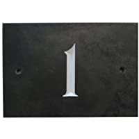 The House Nameplate Company – Número para casa- Pizarra- Color Negro